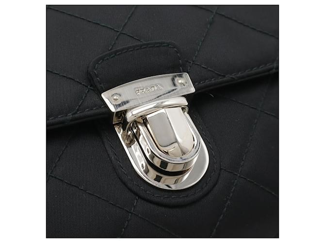 Borsa a Spalla in Nylon e Pelle Prada 2way Nero - vista 4