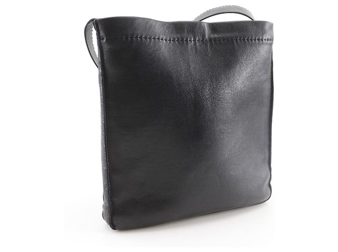 Borsa a Spalla Tout Doux in Pelle di Vitello Hermès Nero - vista 3