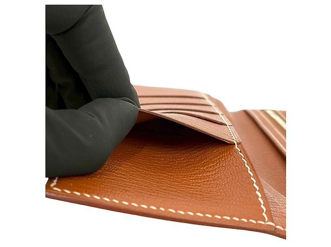 Portafoglio Lungo Hermès Béarn Soufflet VEAU EPSOM Metallico Bronzo - vista 10