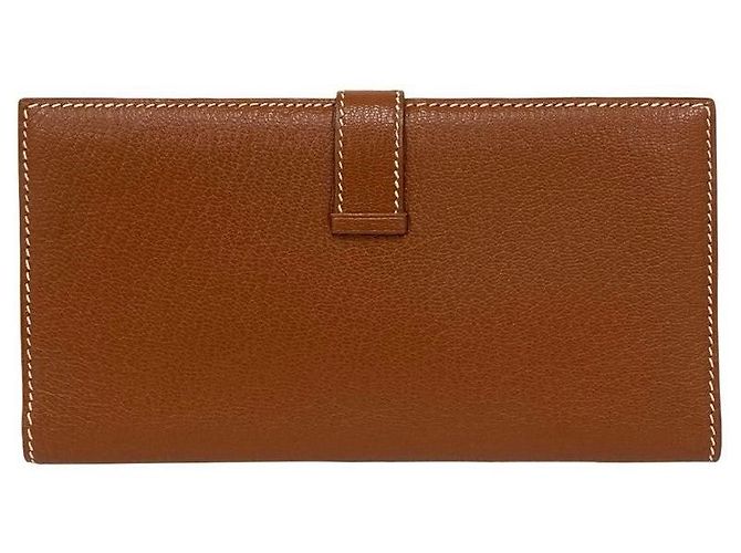 Portafoglio Lungo Hermès Béarn Soufflet VEAU EPSOM Metallico Bronzo - vista 3