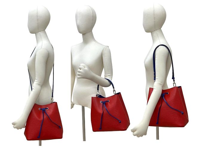 Borsa 2 in 1 NéoNoé MM in pelle Epi Louis Vuitton Rosso - vista 3