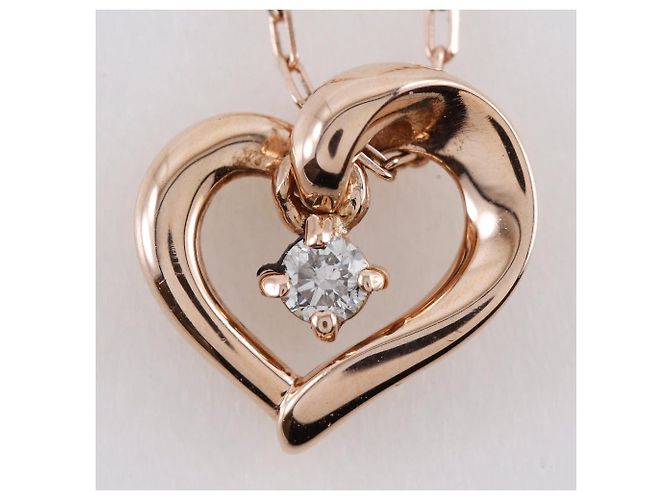 Autre Marque Diamant-Halskette aus 4℃ K10 Roségold Golden - vista 7
