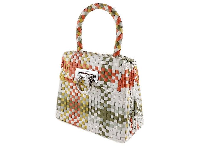 Borsa in pelle Gancini di Salvatore Ferragamo Multicolore - vista 2
