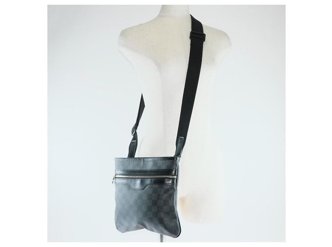 Borsa a Spalla Thomas Damier Graphite Louis Vuitton Nero Grigio - vista 12
