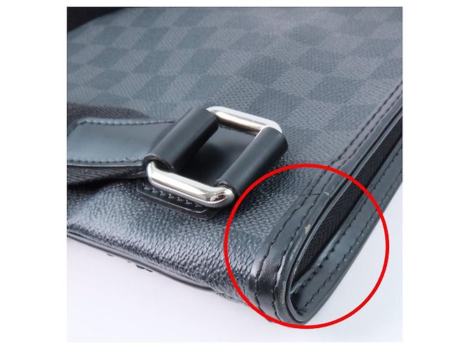 Borsa a Spalla Thomas Damier Graphite Louis Vuitton Nero Grigio - vista 6