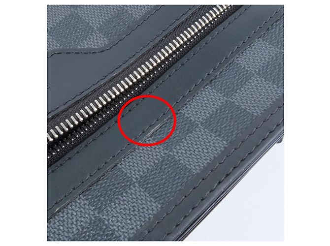 Borsa a Spalla Thomas Damier Graphite Louis Vuitton Nero Grigio - vista 8