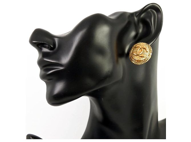 Timeless Pendientes Chanel Coco Mark Dorado - vista 2