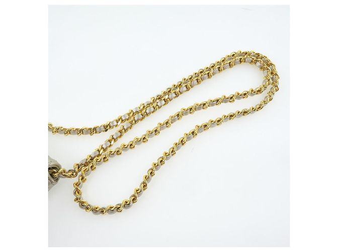 Timeless Borsa a Spalla in Pelle Chanel Chain Pochette Argento - vista 6