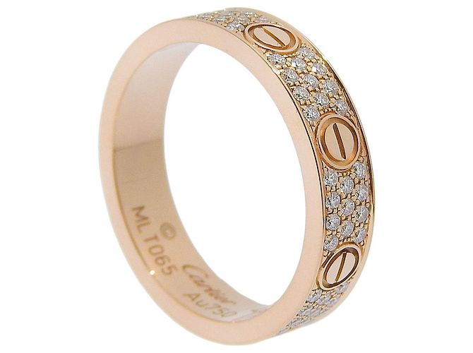 Cartier Mini Love Ring Au750 mit Diamant Größe 8 Golden - Ansicht 3