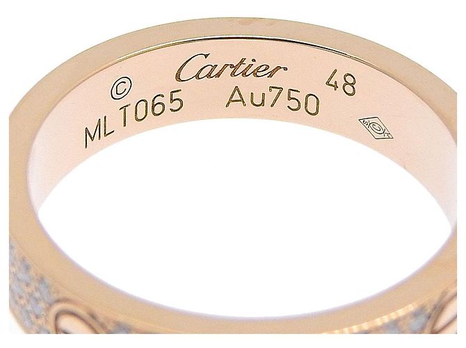 Cartier Mini Love Ring Au750 mit Diamant Größe 8 Golden - Ansicht 5