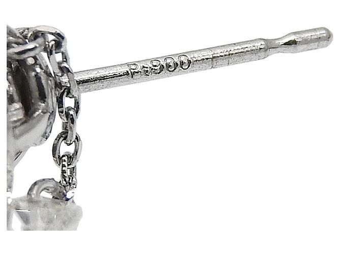 Autre Marque Orecchini in diamante in platino Pt900 Design Catch Argento - vista 5