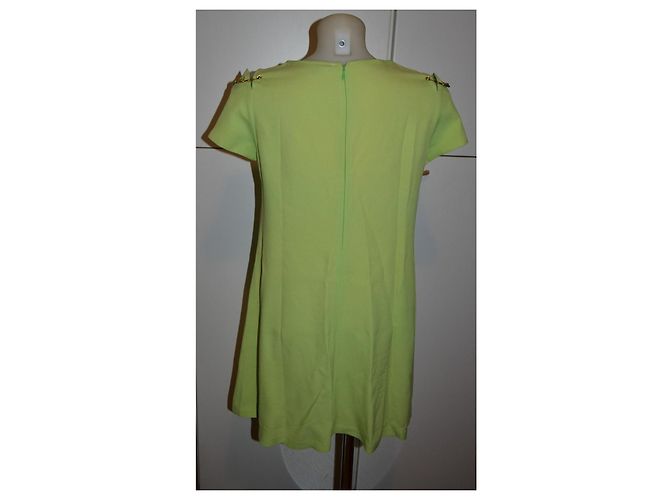 Abito Versus Verde Lime con Spille Dorate - vista 4