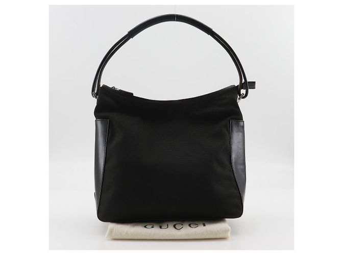 Borsa a spalla in tela di nylon Gucci 001.3766 Nero - vista 19
