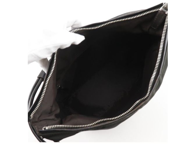 Borsa a spalla in tela di nylon Gucci 001.3766 Nero - vista 6