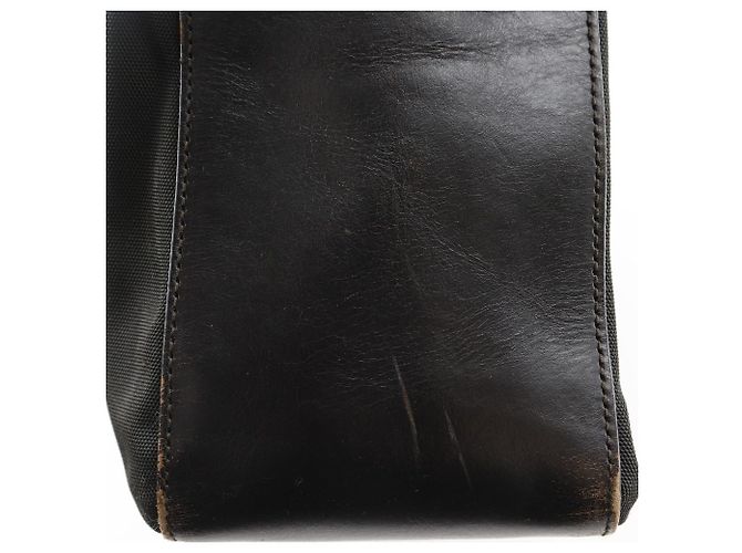 Borsa a spalla in tela di nylon Gucci 001.3766 Nero - vista 8