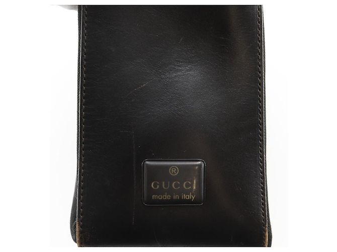 Borsa a spalla in tela di nylon Gucci 001.3766 Nero - vista 9