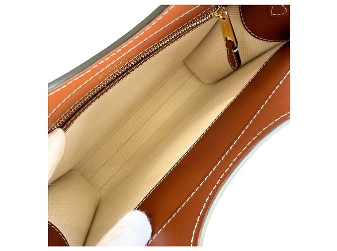 Borsa Burberry in tela e pelle di vitello, borsa 2 in 1 Marrone - vista 12