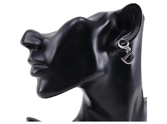 Pendientes logo CD Dior Plata - vista 2