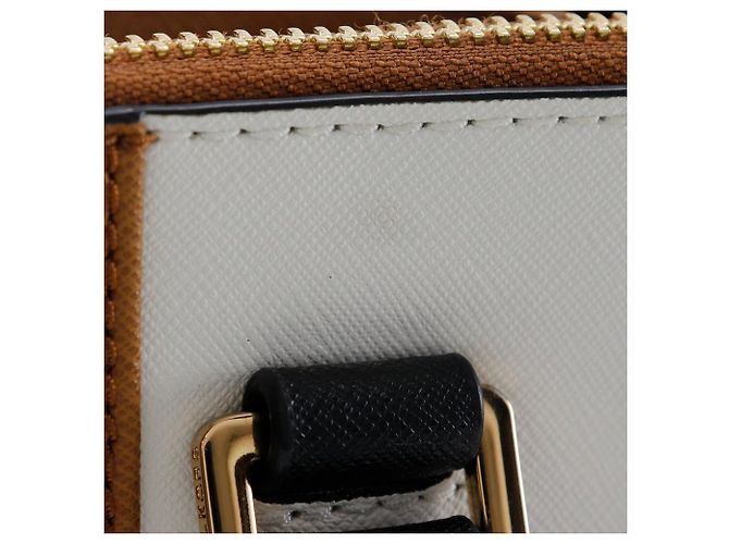 Borsa Tote in Pelle Michael Kors Marrone Nero Bianco - vista 17
