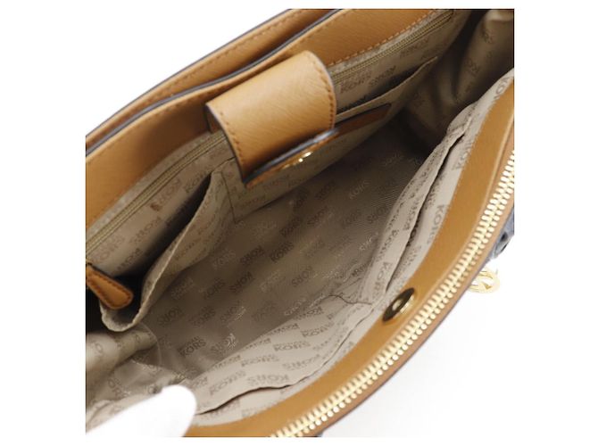 Borsa Tote in Pelle Michael Kors Marrone Nero Bianco - vista 7