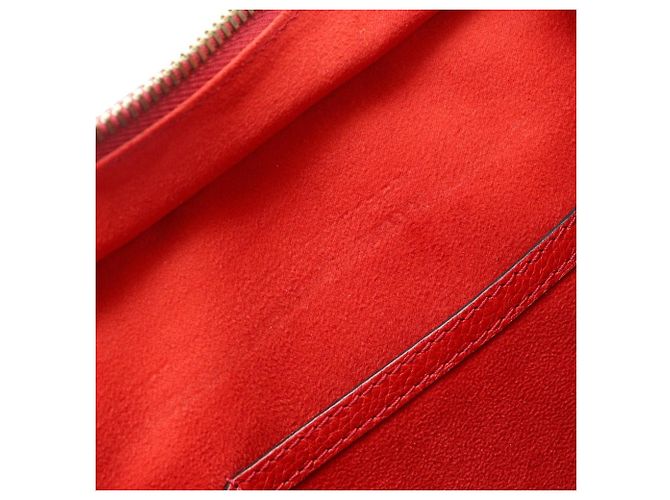 Céline Borsa a mano in pelle Celine Luggage Micro Shopper Rosso - vista 12