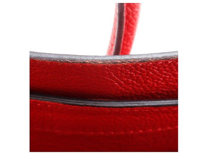 Céline Borsa a mano in pelle Celine Luggage Micro Shopper Rosso - vista 15