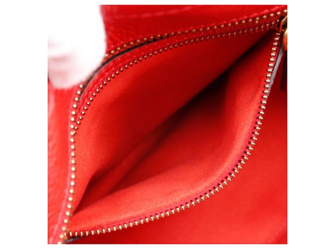 Céline Borsa a mano in pelle Celine Luggage Micro Shopper Rosso - vista 7