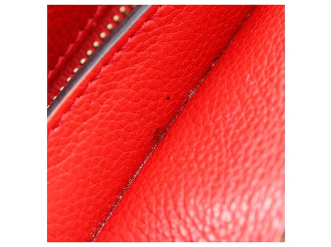 Céline Borsa a mano in pelle Celine Luggage Micro Shopper Rosso - vista 8