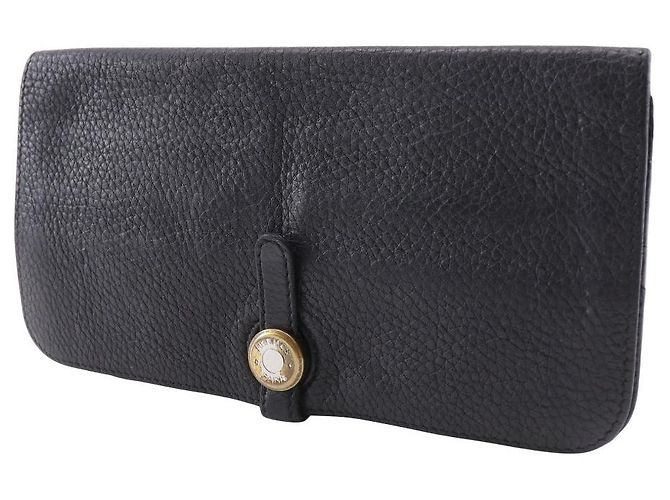 Hermès Cartera Larga Dogon en Taurillon Clémence Hermes Negro - vista 2