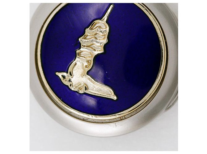 Autre Marque Gemelli in metallo con logo Trussardi Argento - vista 4