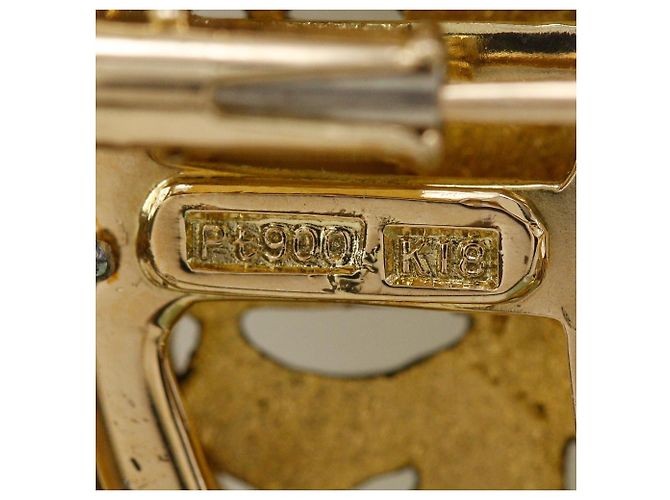Autre Marque Spilla Nobuko Ishikawa Au750 Giada Spilla Pt900 D'oro - vista 7