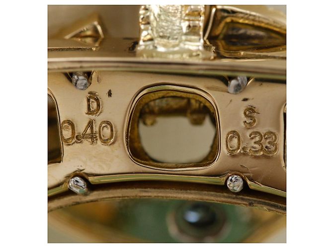 Autre Marque Spilla Nobuko Ishikawa Au750 Giada Spilla Pt900 D'oro - vista 8