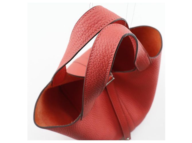 Borsa Hermès Picotin Lock Trillon in pelle Clemence Rosa - vista 5