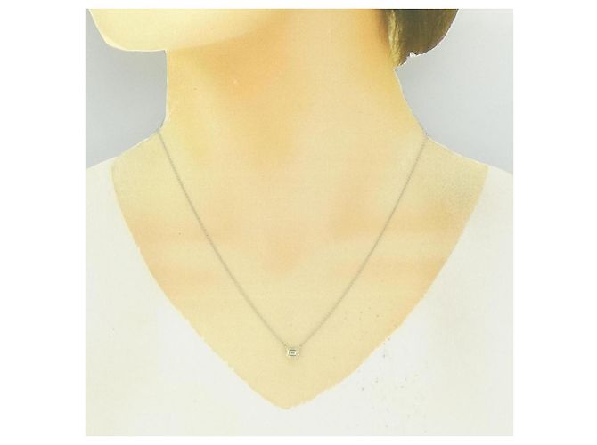 Autre Marque Platin PT900 PT850 Diamant Halskette Gelb - Ansicht 6