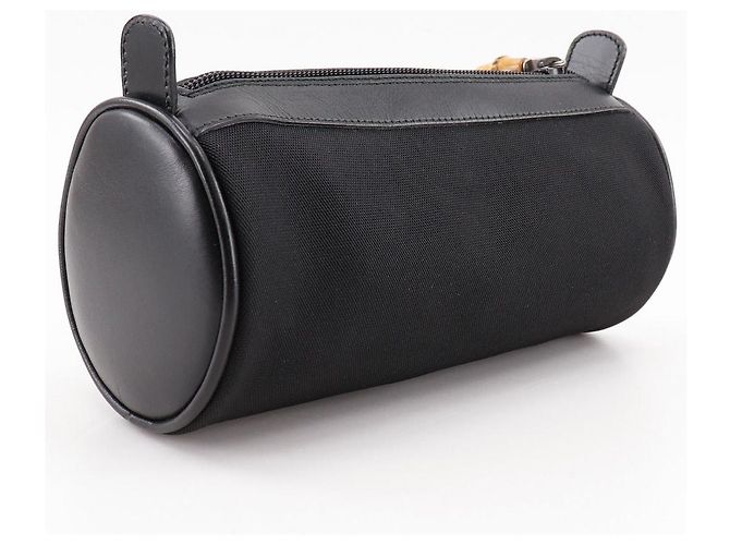 Bolso de lona de nylon Gucci Bamboo Negro - vista 3
