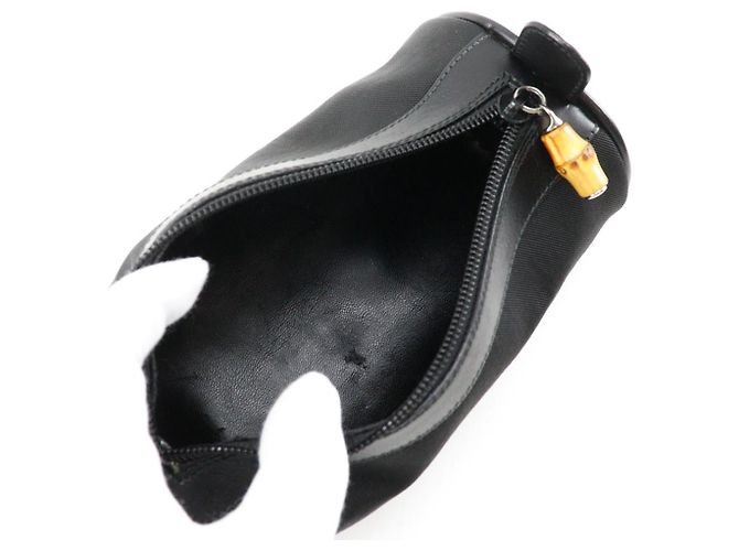 Bolso de lona de nylon Gucci Bamboo Negro - vista 5