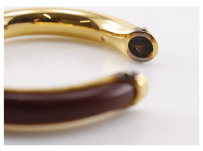 Bracciale in pelle vintage Hermès Bronzo - vista 7