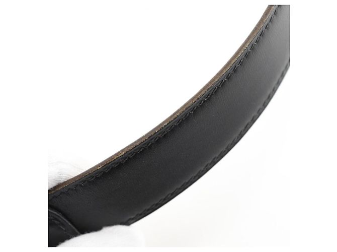 Cinturón H de piel de ternera de Hermès Negro - vista 13
