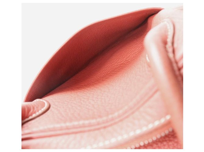 Borsa 2 in 1 Hermès Lindy in Togo Arancione - vista 11