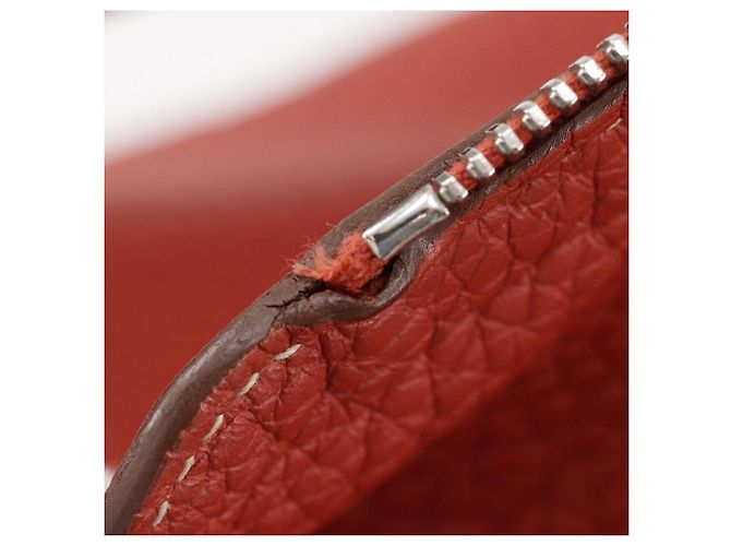 Borsa 2 in 1 Hermès Lindy in Togo Arancione - vista 16