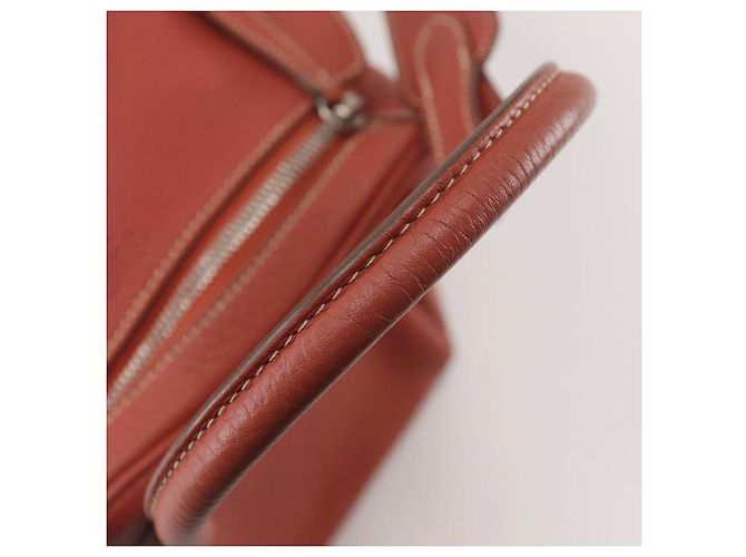 Borsa 2 in 1 Hermès Lindy in Togo Arancione - vista 6