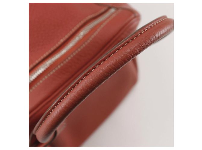 Borsa 2 in 1 Hermès Lindy in Togo Arancione - vista 8