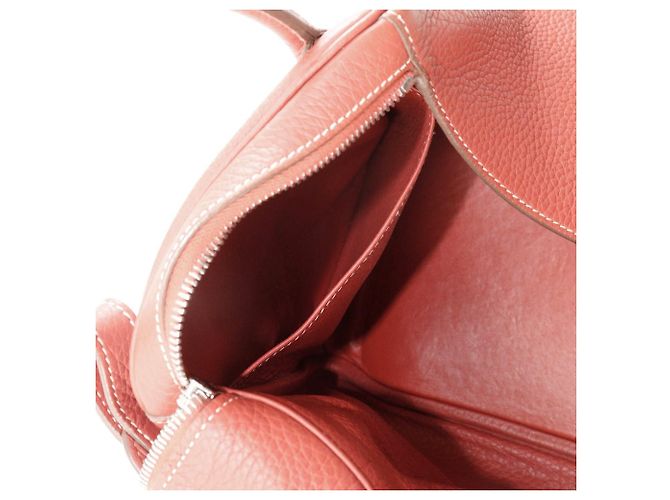 Borsa 2 in 1 Hermès Lindy in Togo Arancione - vista 9