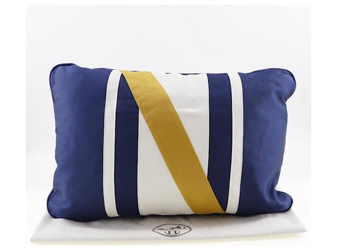 Travesseiro de seda e algodão Hermès Azul - vista 6