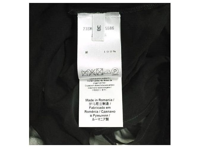 Autre Marque N°21 L2 BLUSA TESSUTO Seidenchiffon-Bluse Schwarz - Ansicht 8