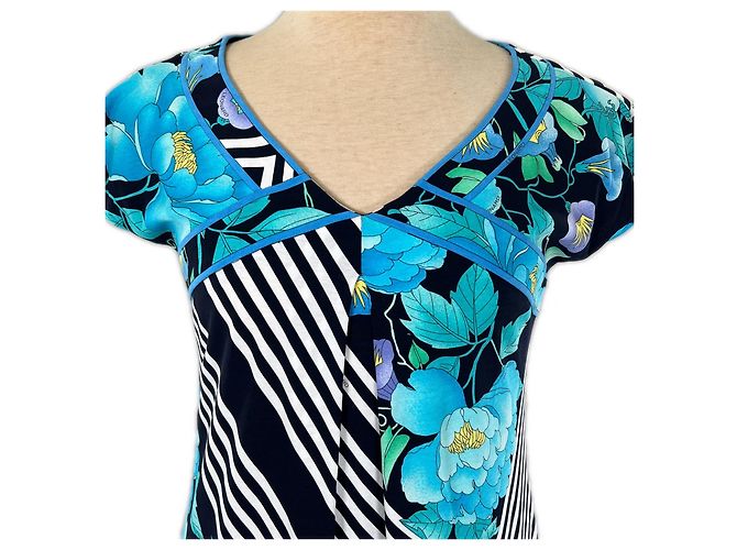 Autre Marque LEONARD FASHION Baumwoll-Einteiler Blau - Ansicht 4