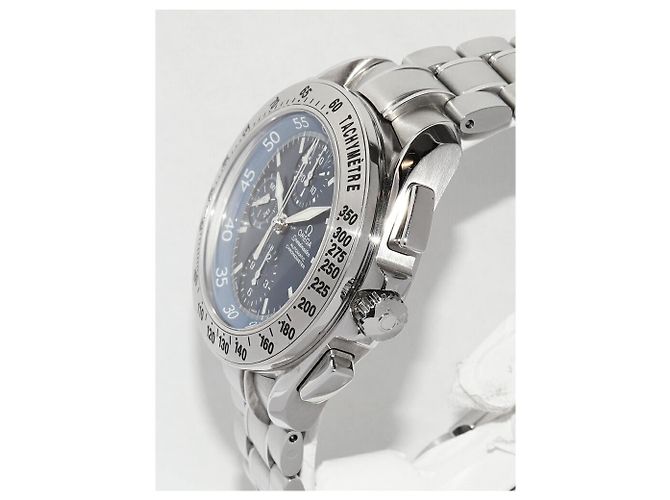 Omega Speedmaster aus Edelstahl Blau - Ansicht 4