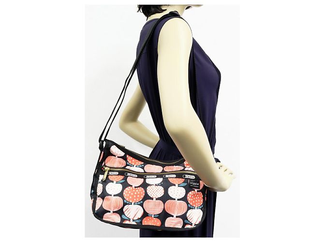 Autre Marque Borsa a spalla in nylon e poliestere Limited della collaborazione LeSportsac kippis Nero Rosso Multicolore - vista 2