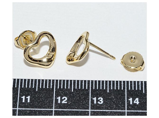 Orecchini Open Heart Au750 Elsa Peretti di Tiffany & Co. D'oro - vista 3