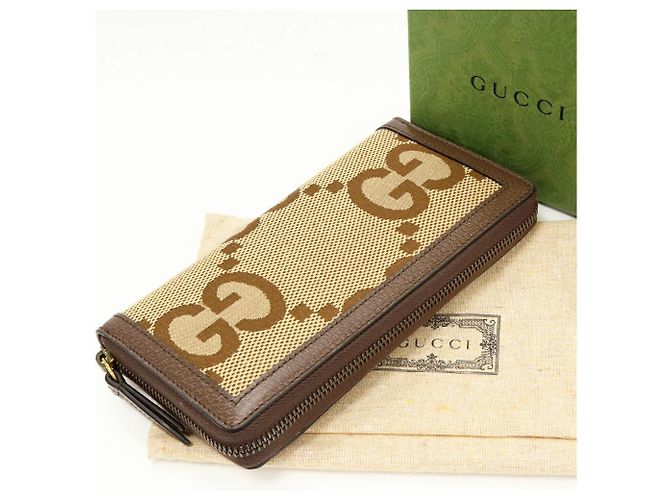 Cartera larga Gucci Diana en lona GG Jumbo con bambú - vista 2